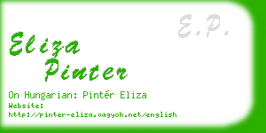 eliza pinter business card